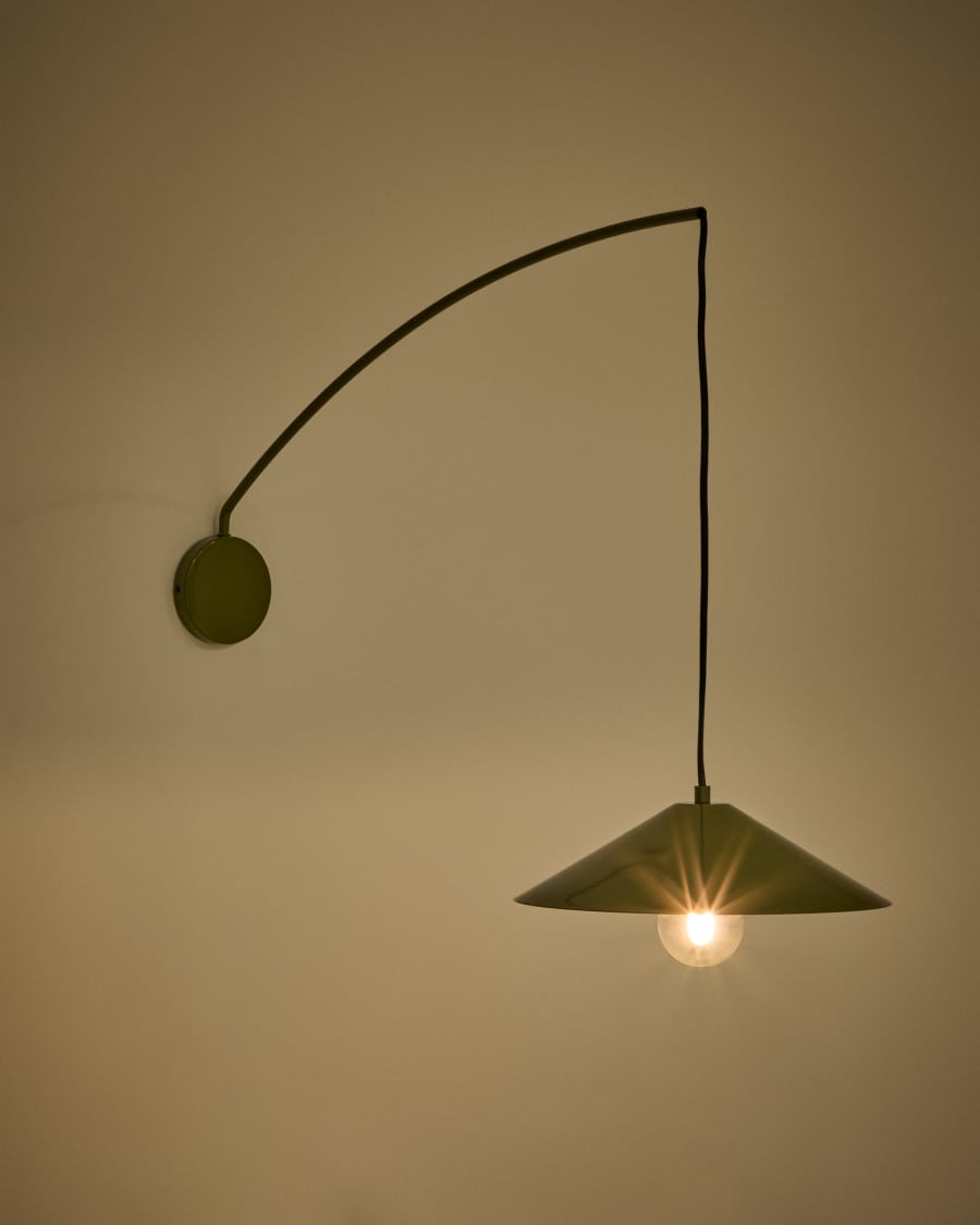 Kally wall lamp in a green painted finish