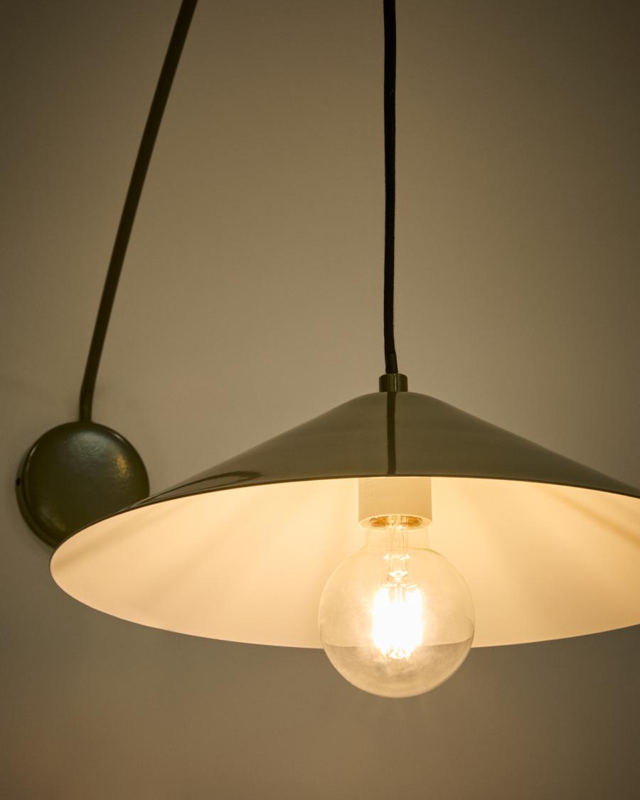 Kally wall lamp in a green painted finish