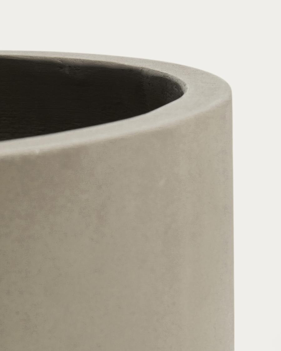 Cache-pot Aiguablava en ciment gris Ø 42 cm