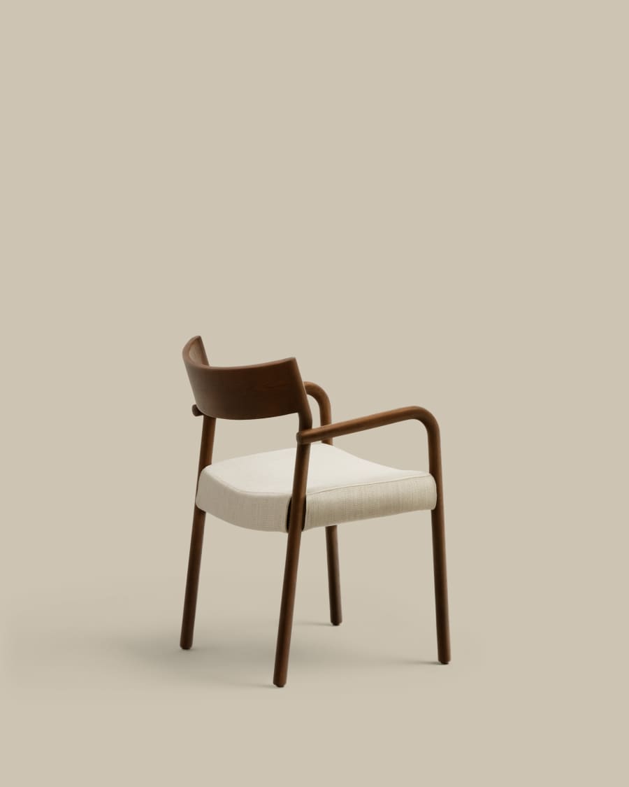 Falconera chair with a removable cover in solid oak wood with Falconera chair with a removable cover in solid oak wood with