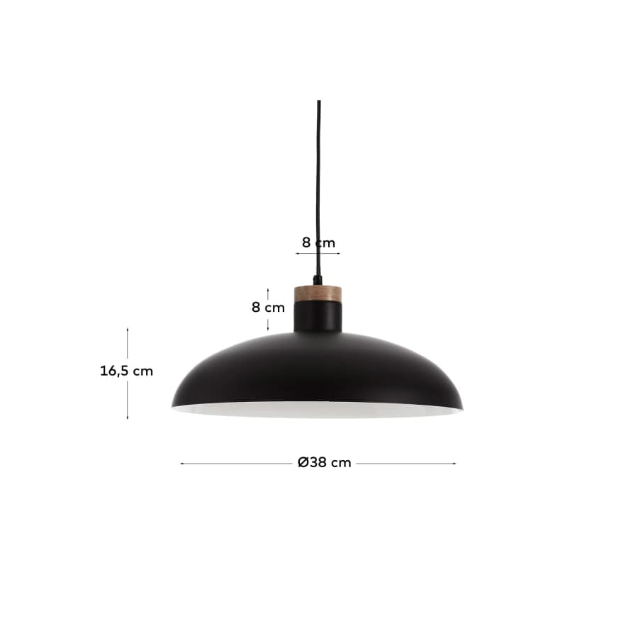 Gotram pendant lamp black