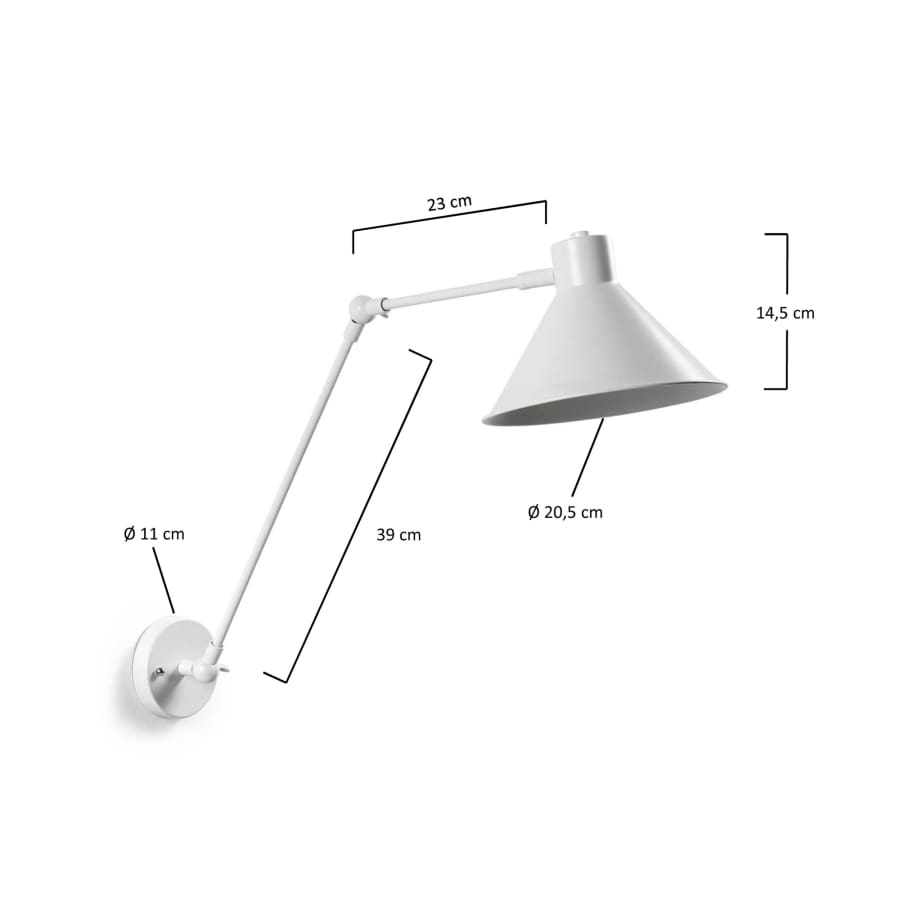 Dione wall lamp white