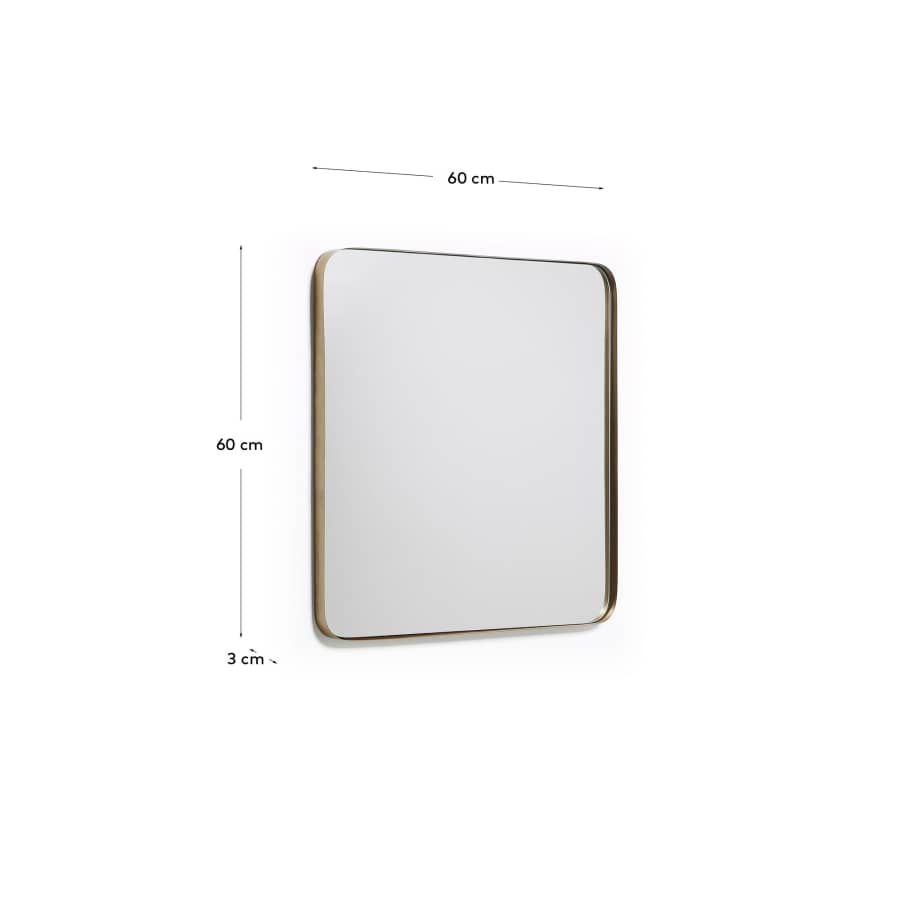 Marco gold metal wall mirror 60 x 60 cm
