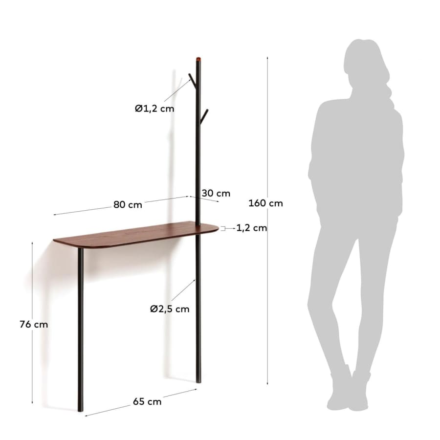 Marcolina console and coat rack 80 x 160 cm