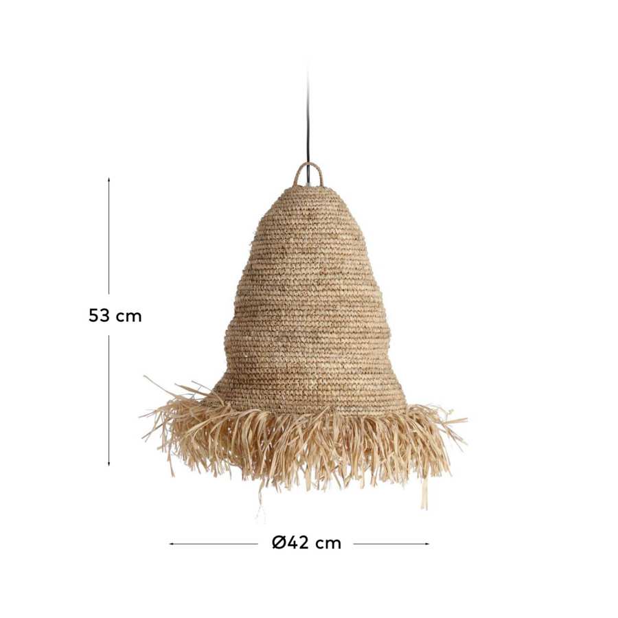 Shianne ceiling lamp shade made from natural fibres