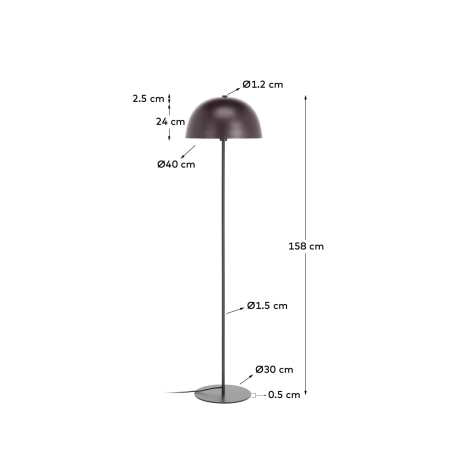 Aleyla metal floor lamp UK adapter