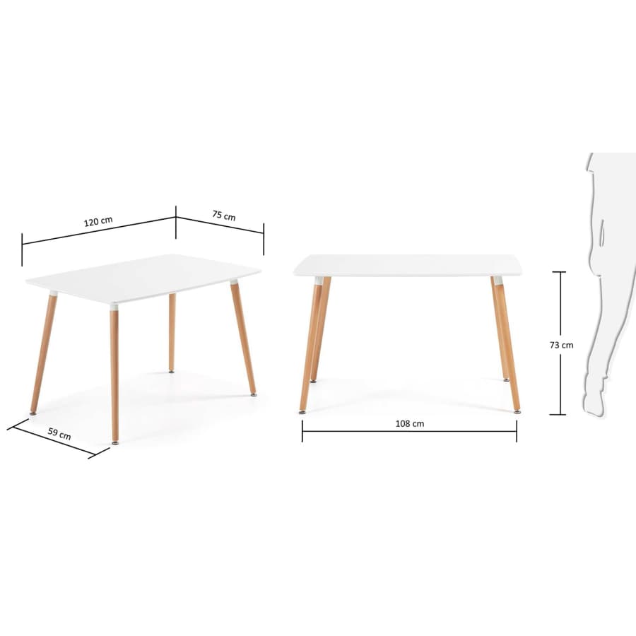 Wad table 120 x 75 cm