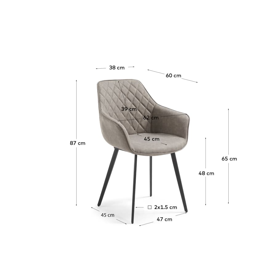 Amira chair in light grey