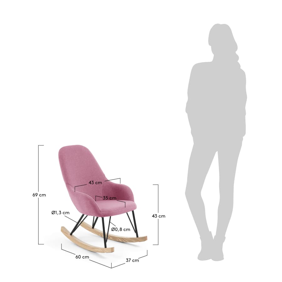 Joey children's rocking chair pink