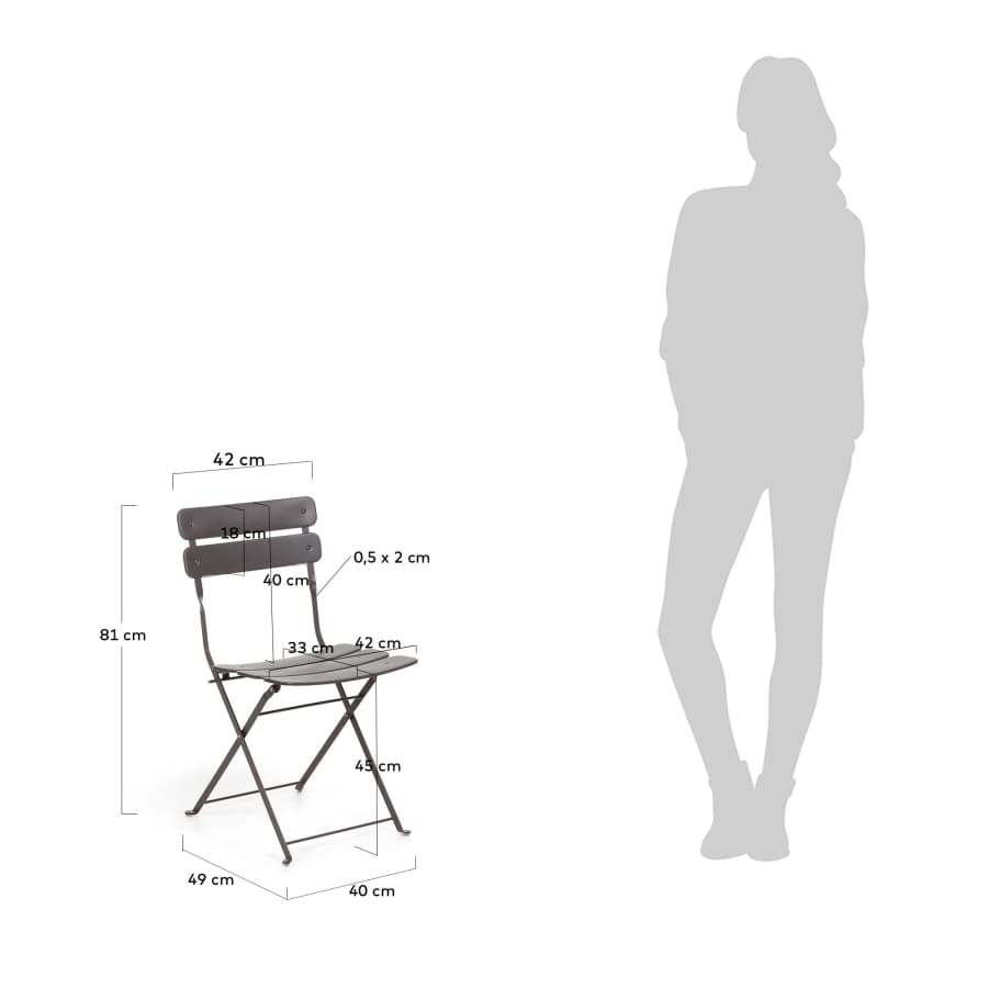 Chaise Beryl graphite mat