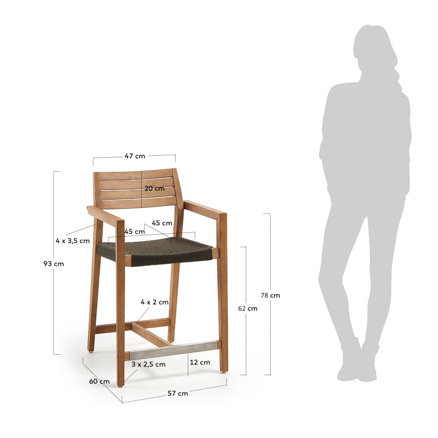 Tess barstool height 62 cm