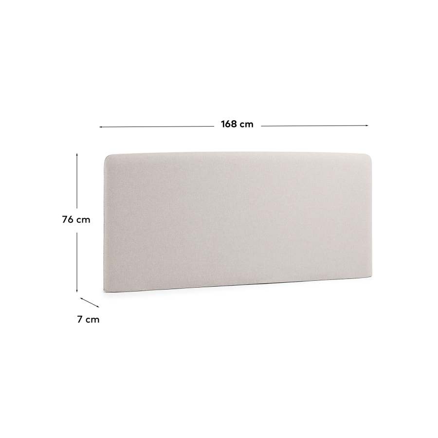 Bezug für das Bettkopfteil Dyla in Beige für ein Bett bis zu 150 cm