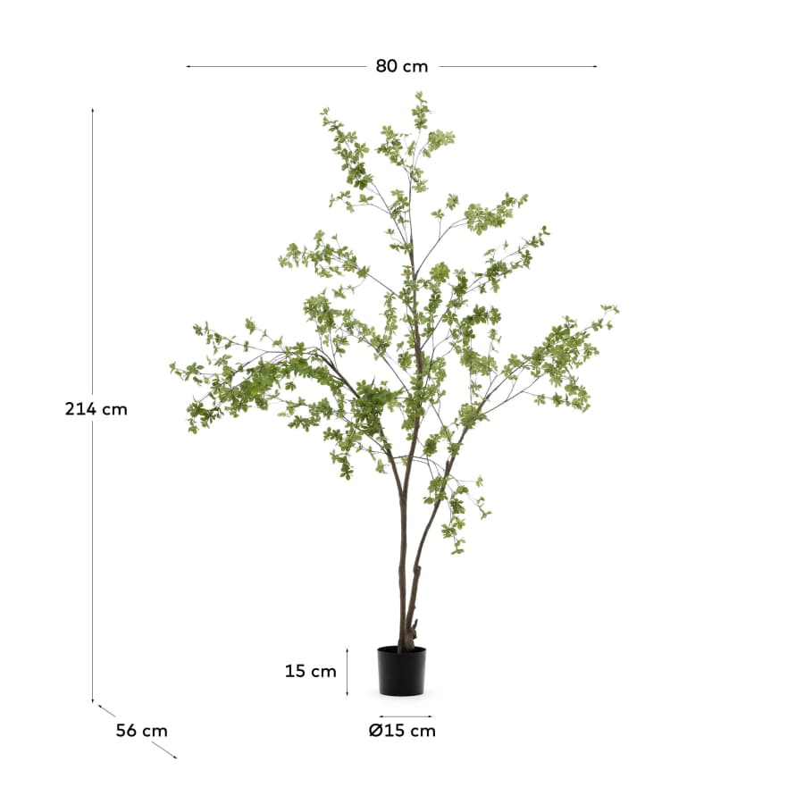 Enkianthus artificial tree with black pot 214 cm