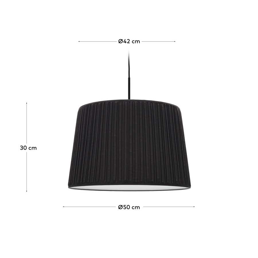 Guash ceiling lamp shade in black, Ø 50 cm