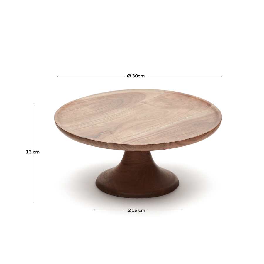 Ayalen acacia wood cake stand