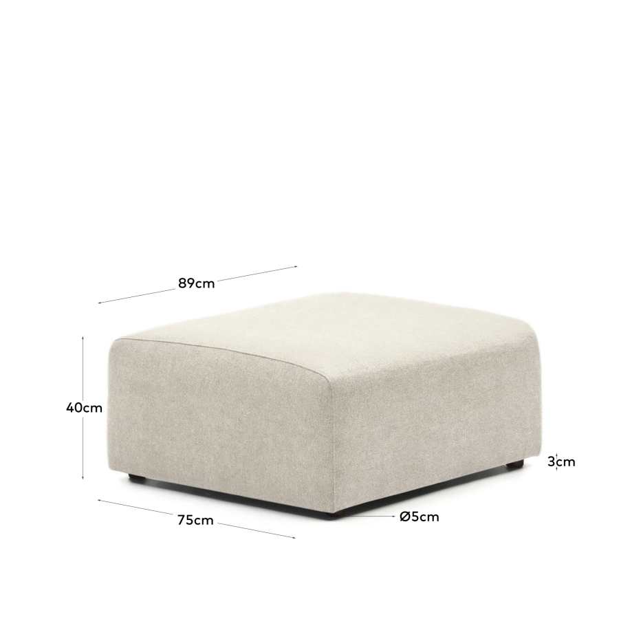 Neom Pouf Randmodul in Beige 75 x 89 cm FSC Mix Credit
