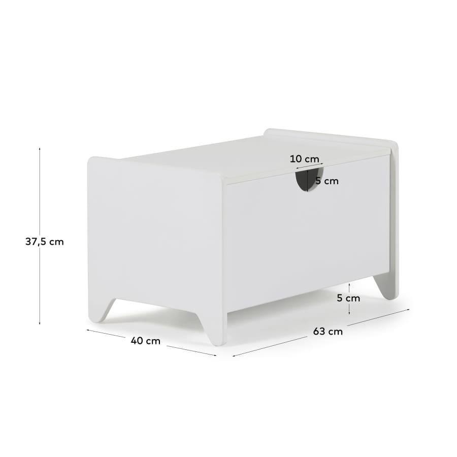 Baule Nunila in MDF bianco