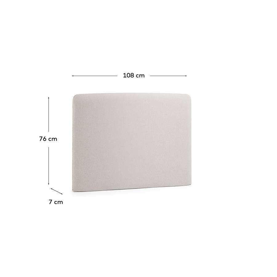 Dyla headboard with removable beige cover for a bed up to 90 cm FSC Mix Credit