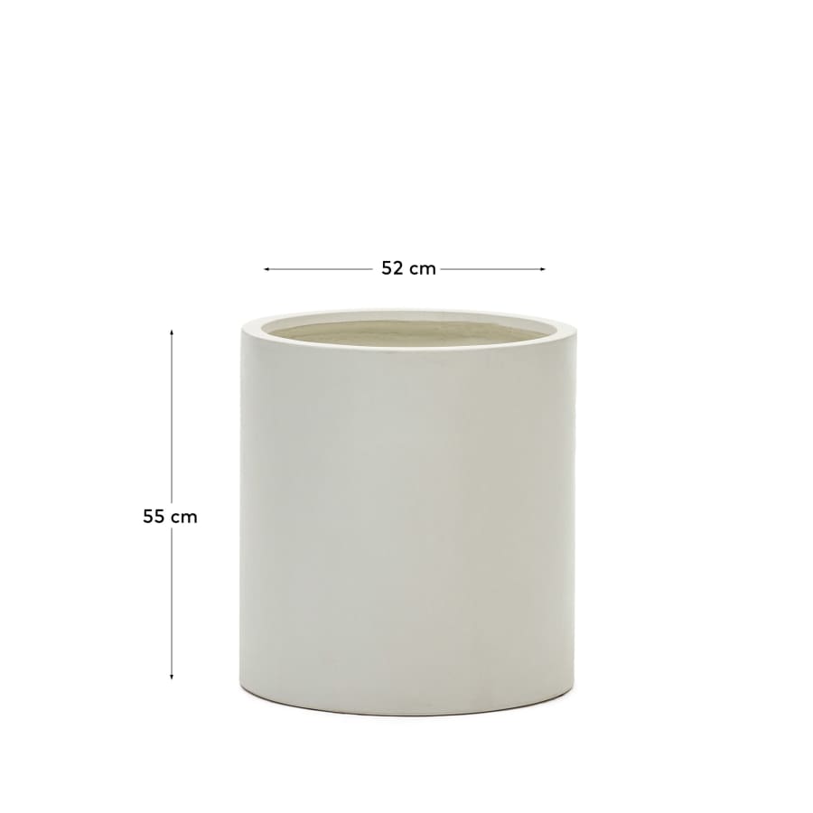 Aiguablava plant pot in white cement, Ø 52 cm