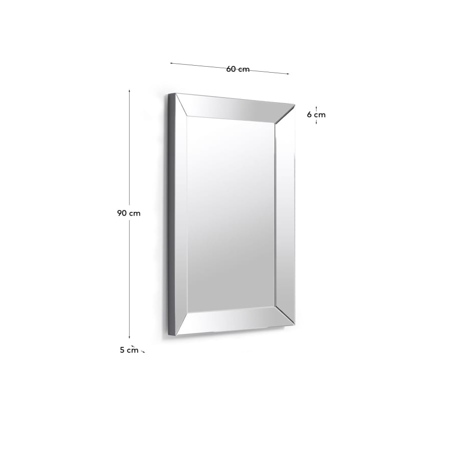 Lena bevelled glass mirror 90 x 60 cm