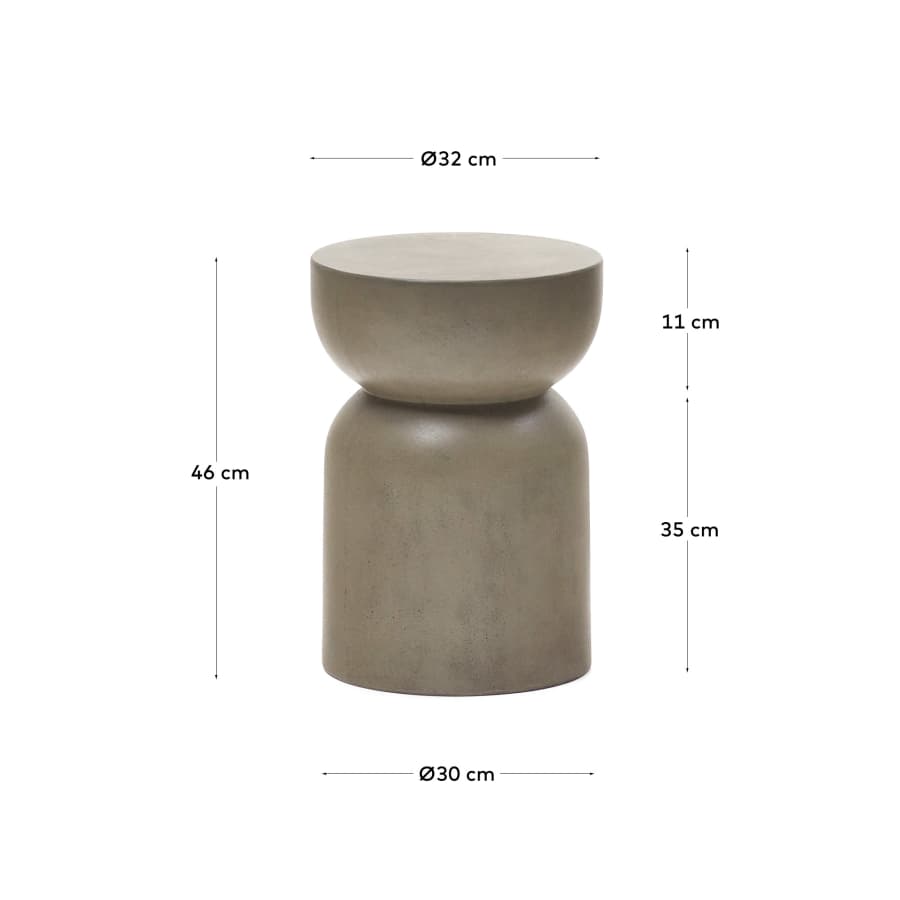 Garbet round cement side table, Ø 32 cm