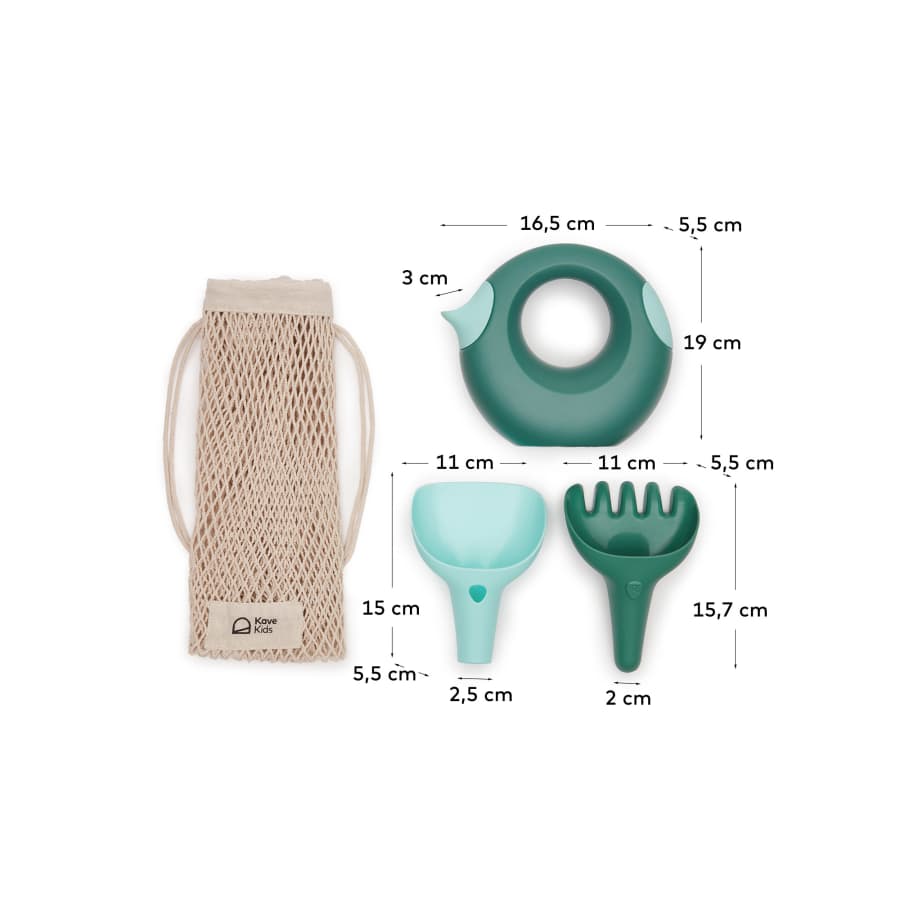 Conjunt Rawni de regadora, rasclet i pala verd