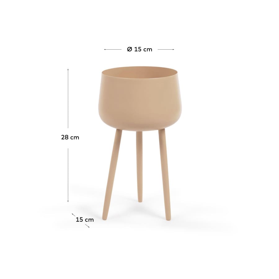 Apia beige metal plant pot stand Ø 15 cm