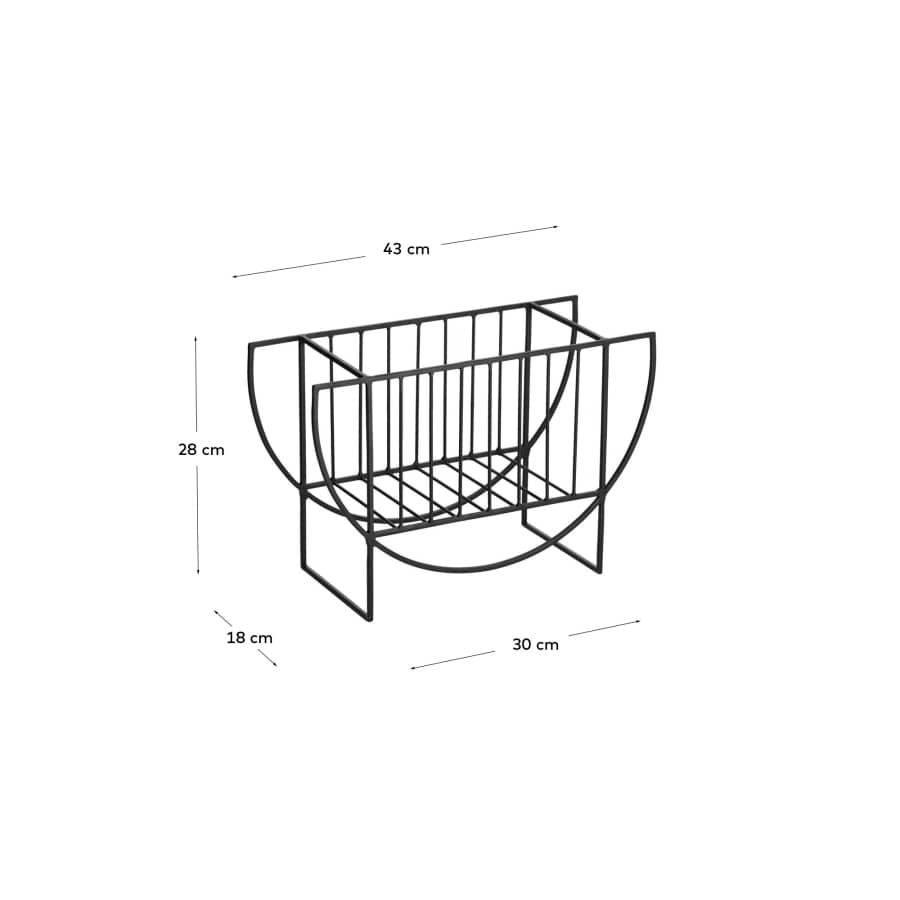 Porte-revues Aubrey noir