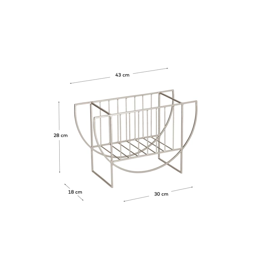 Aubrey silver magazine rack