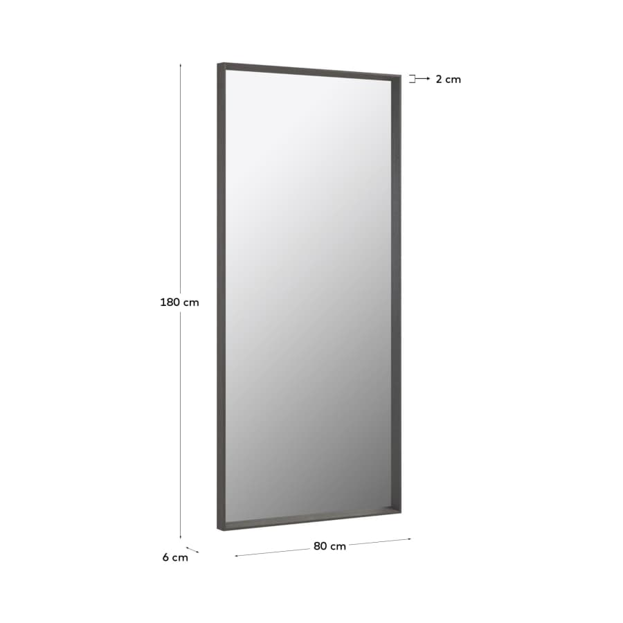Nerina mirror dark finish 80 x 180 cm
