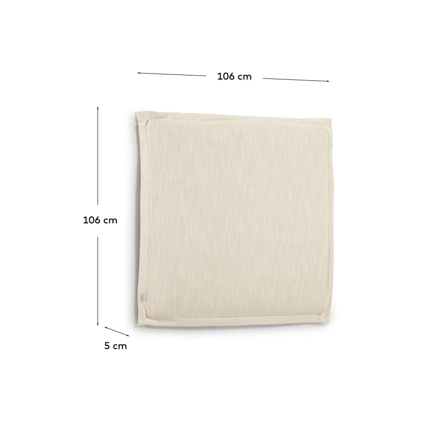 Capçal desenfundable Tanit de lli blanc per a llit de fins a 90 cm