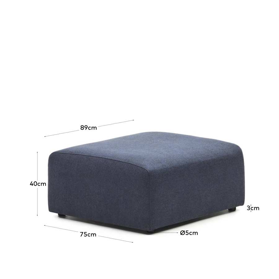 Neom end pouffe in blue, 75 x 89 cm FSC Mix Credit