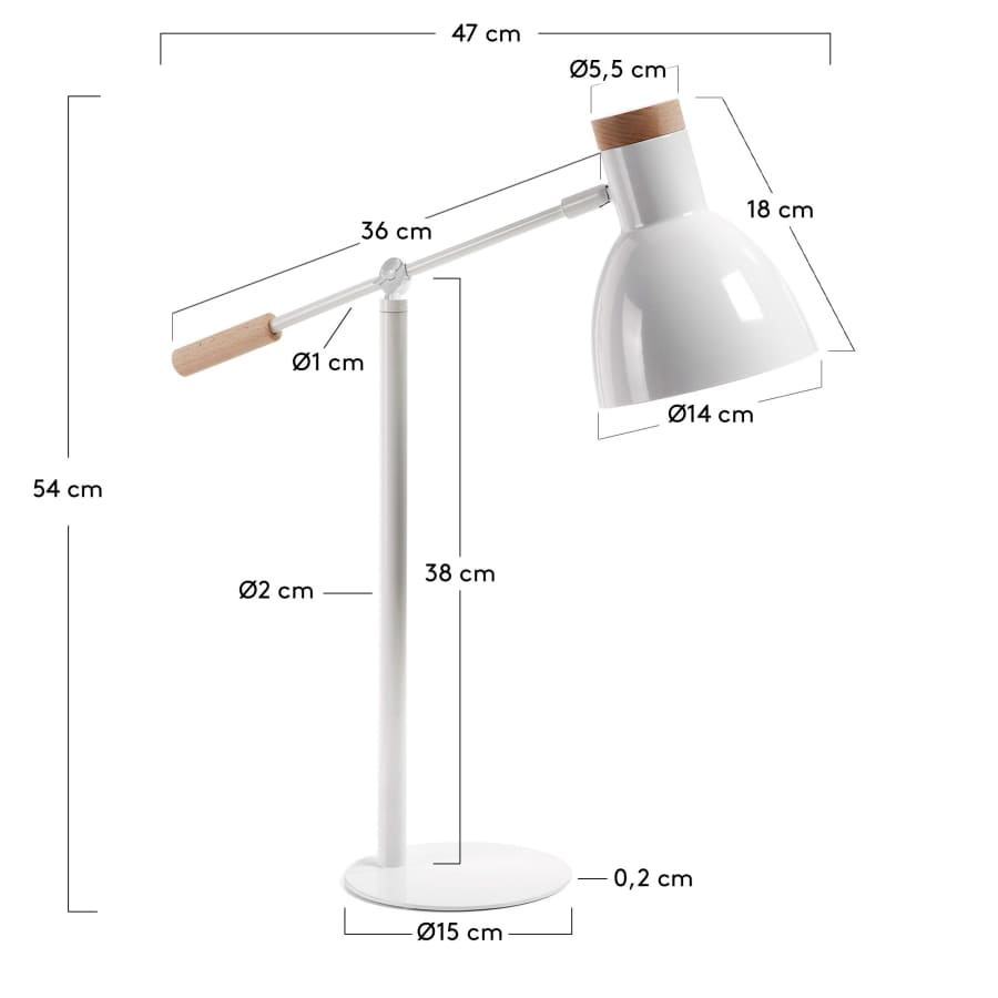 Lampe Tescarle, blanc