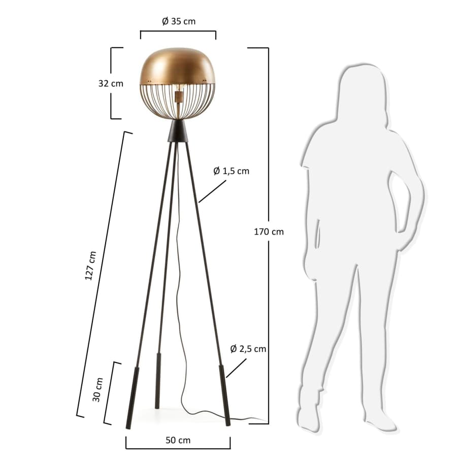 Lámpara de pie Brenda