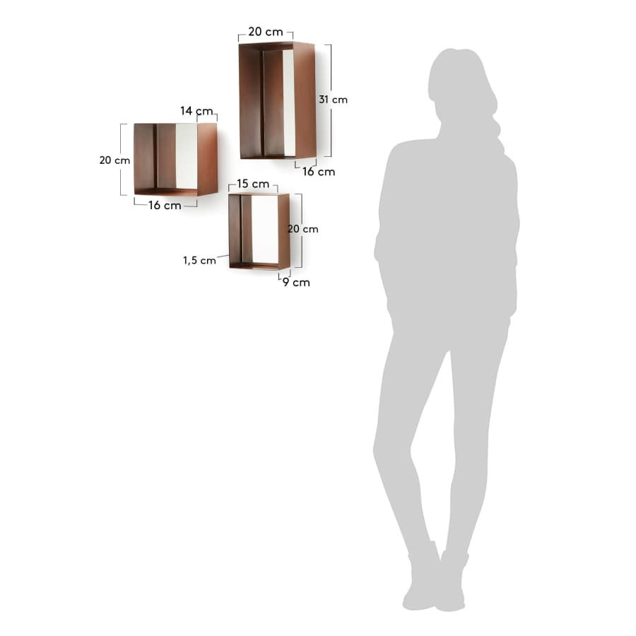 Conjunto Clifden de 3 espelhos