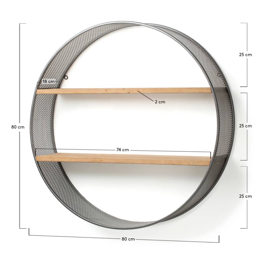 Halie wall shelf Ø 80 cm