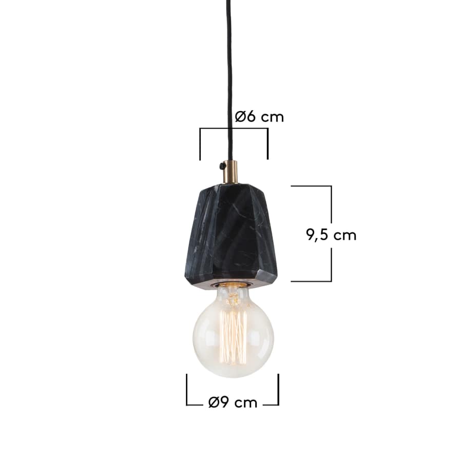 Lampe suspension Bray noir