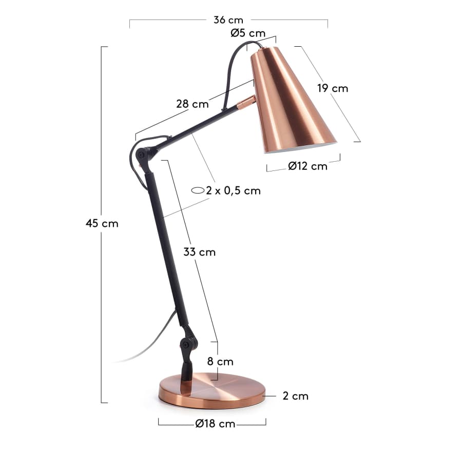 Lámpara de mesa Ambit de acero