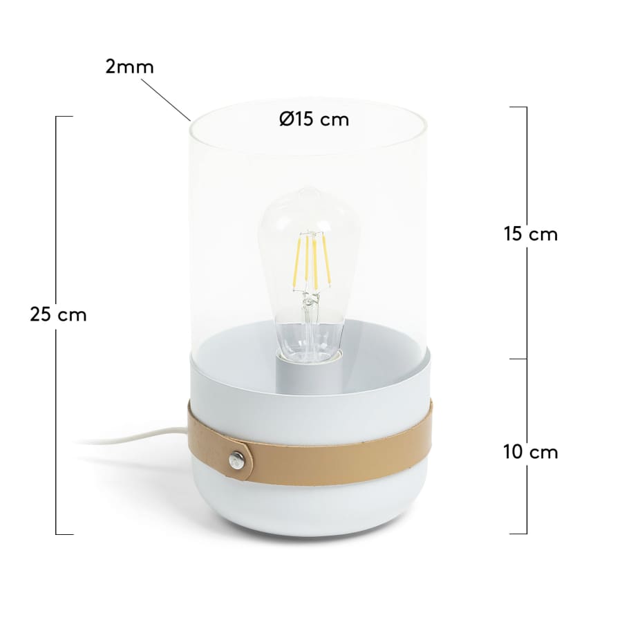Lámpara de sobremesa Evelyn blanco