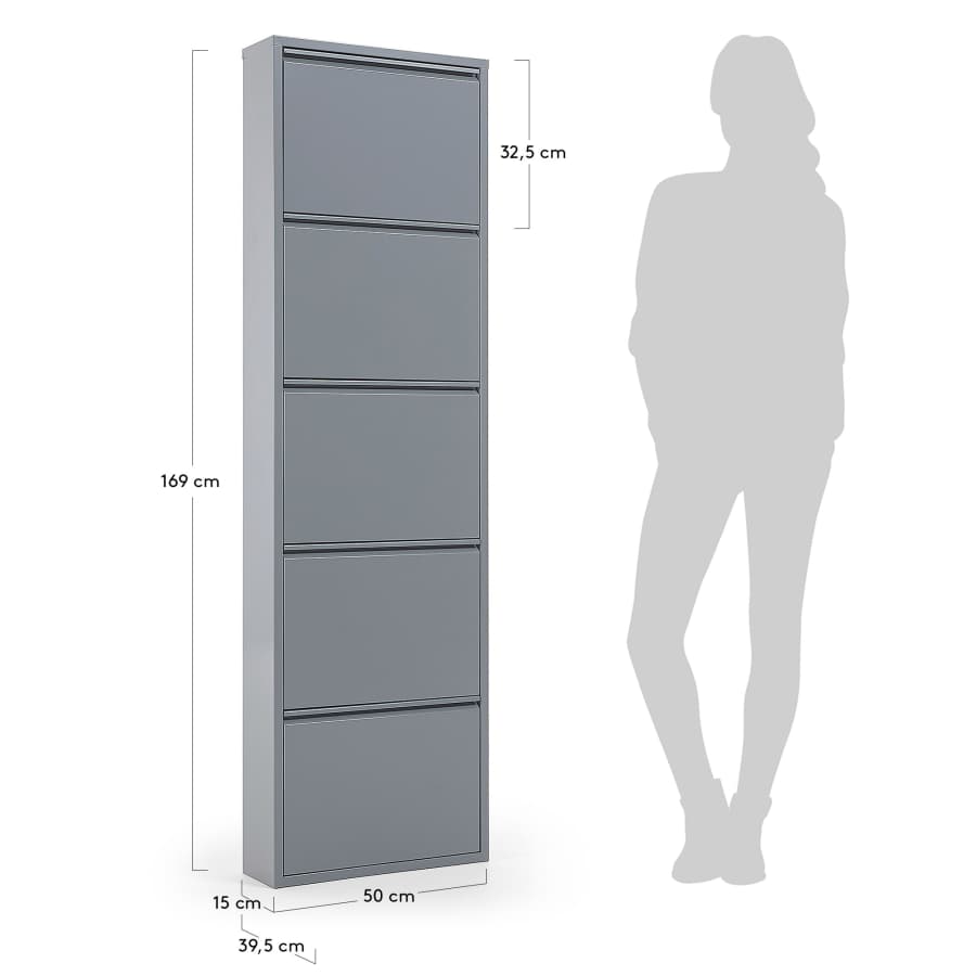 Sabater Ode 50 x 168,5 cm 5 portes gris