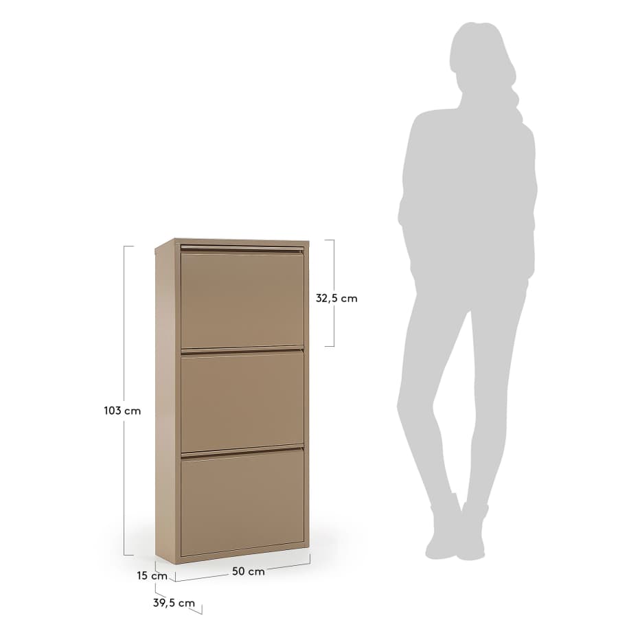 Shoe rack Ode 3 doors beige