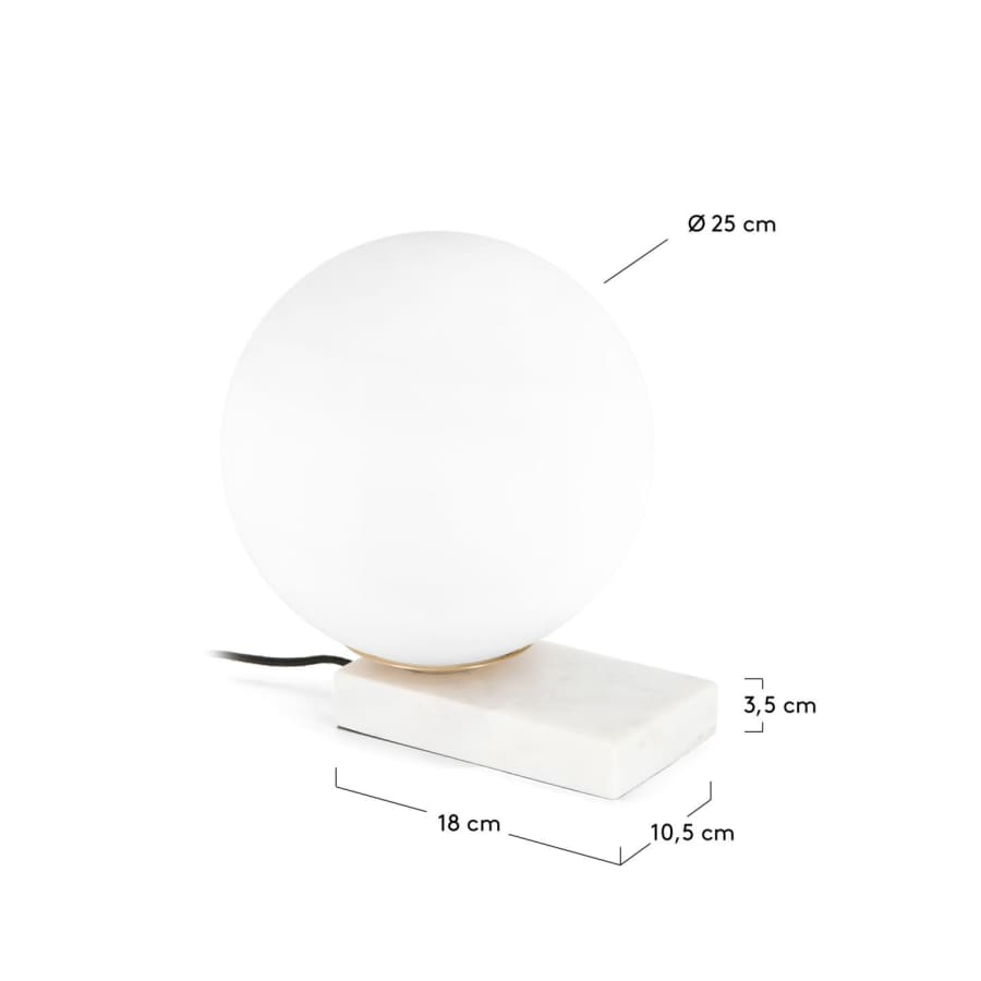 Lámpara de sobremesa Manz blanco