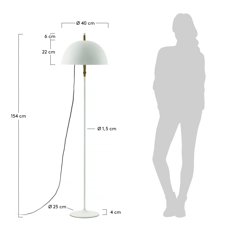 White Sisina floor lamp