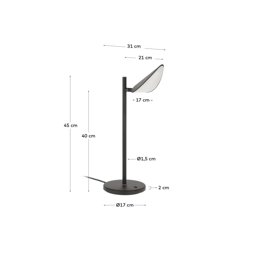 Veleira steel table lamp