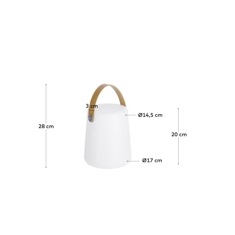 Dialma table lamp with brown flex