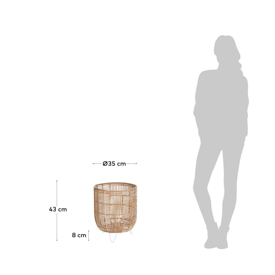 Cecira planter made from natural fibres, 35 cm