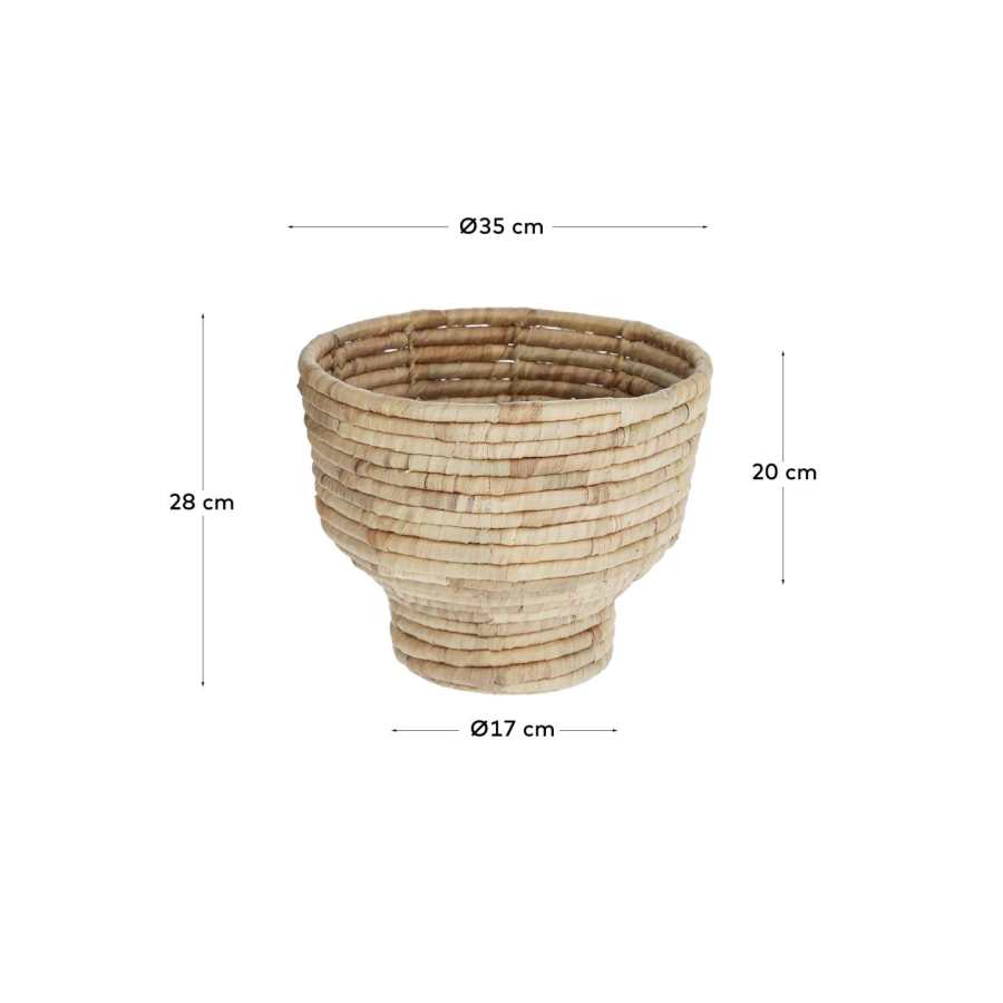 Colomba planter made from natural fibres, 35 cm