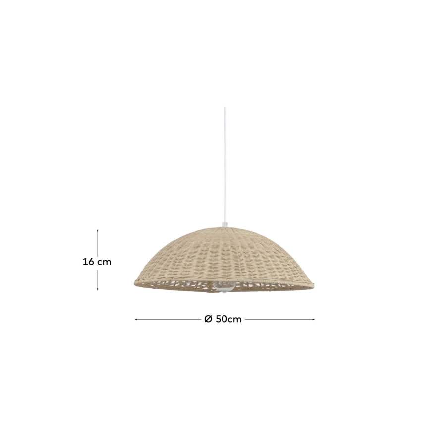 Deyarina rattan ceiling light with natural finish