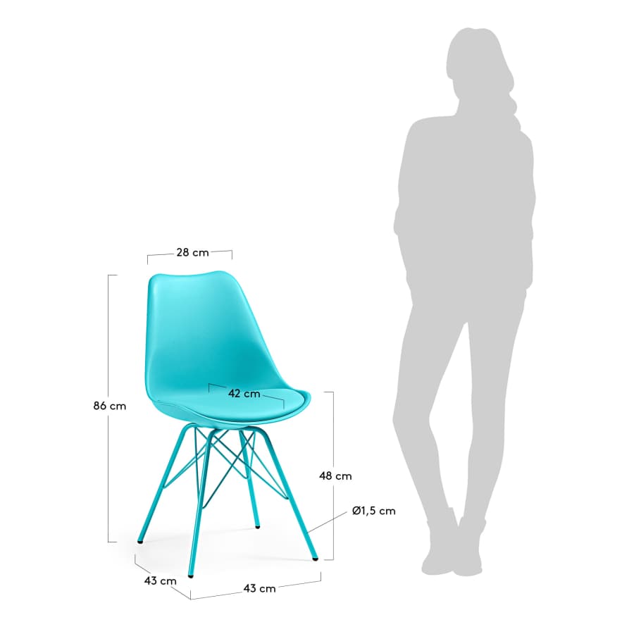 Chaise Ralf bleu