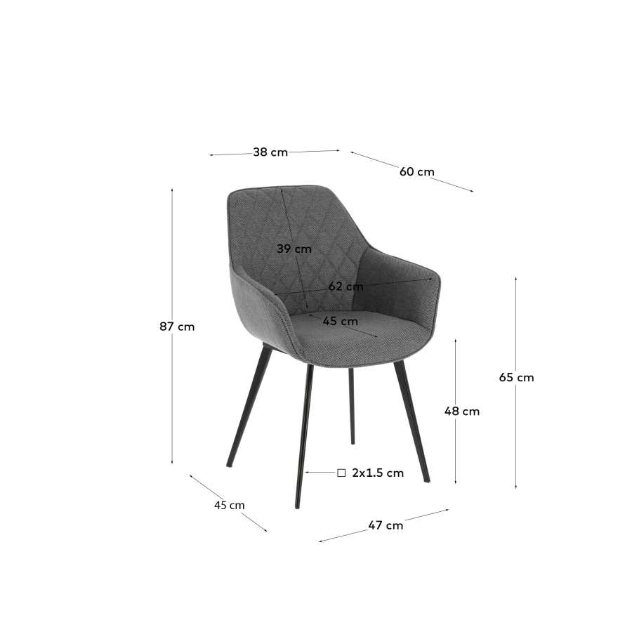 Amira light grey chair